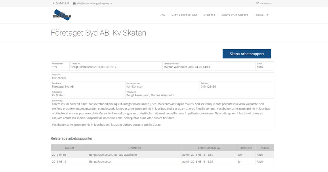 Referensbild Eslövs Betonghåltagning