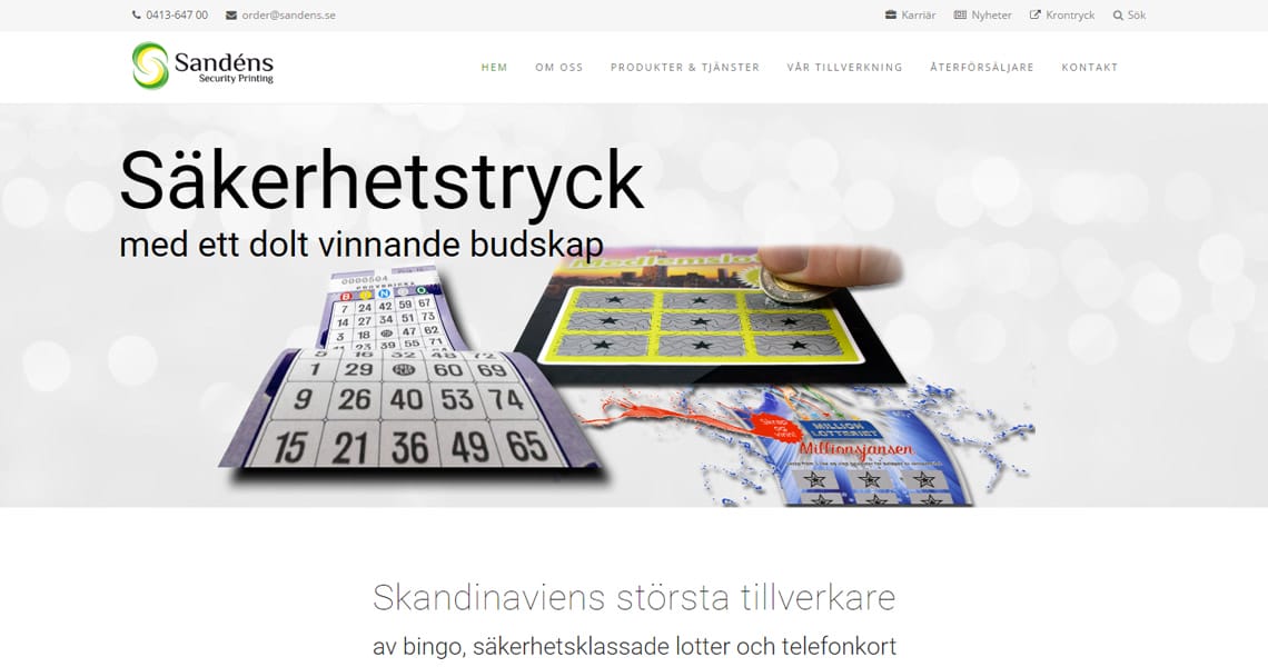 Referensbild Sandens Security Printing